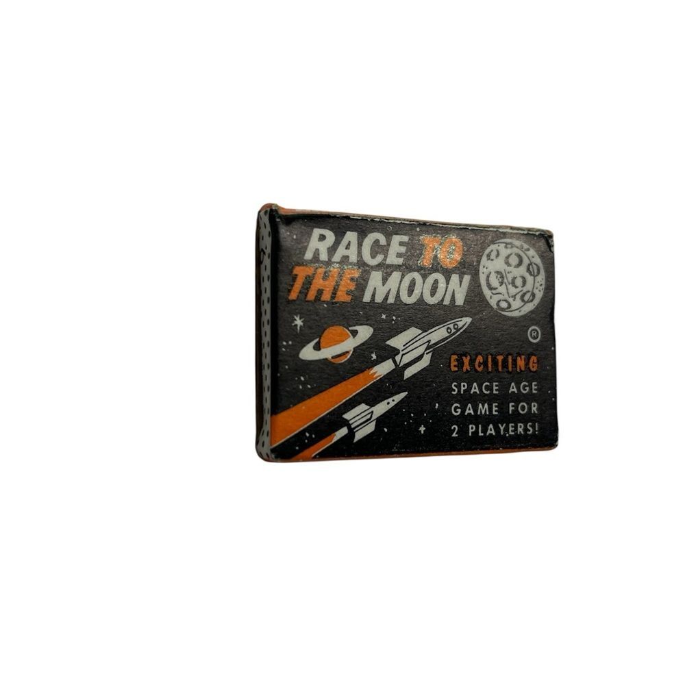 Vintage Race To The Moon Mini Game Toy with Box Hong Kong Complete 1953